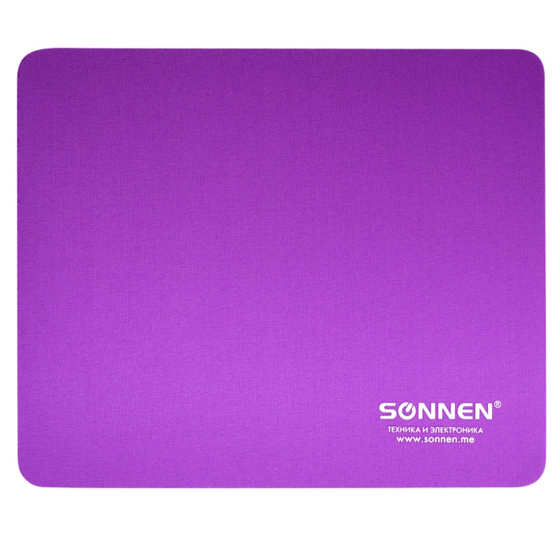 Коврик д/мышки Sonnen Purple 220x180x3мм, фиолетовый