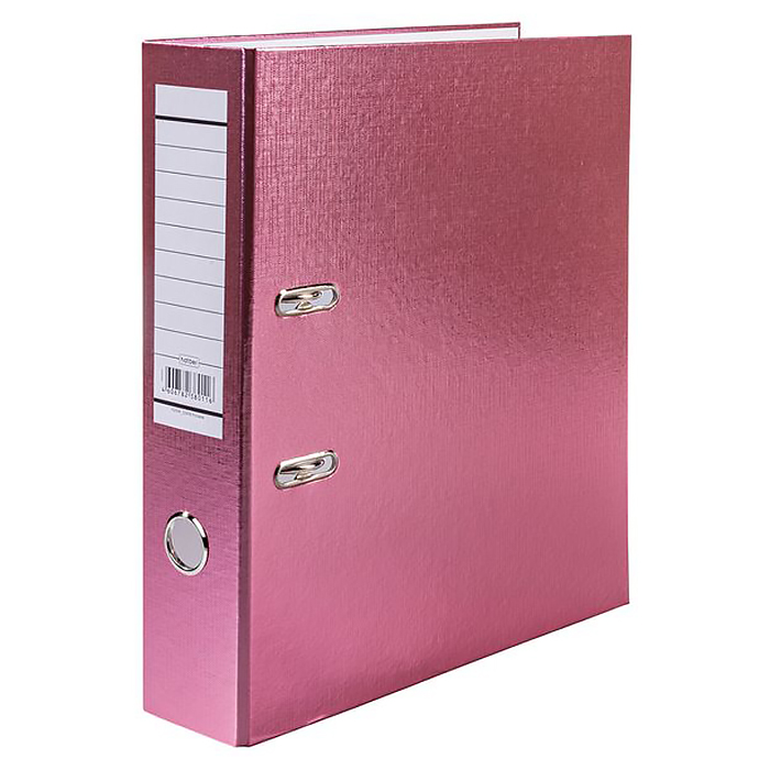 Регистратор 70 мм. HATBER Metallic розовый/20