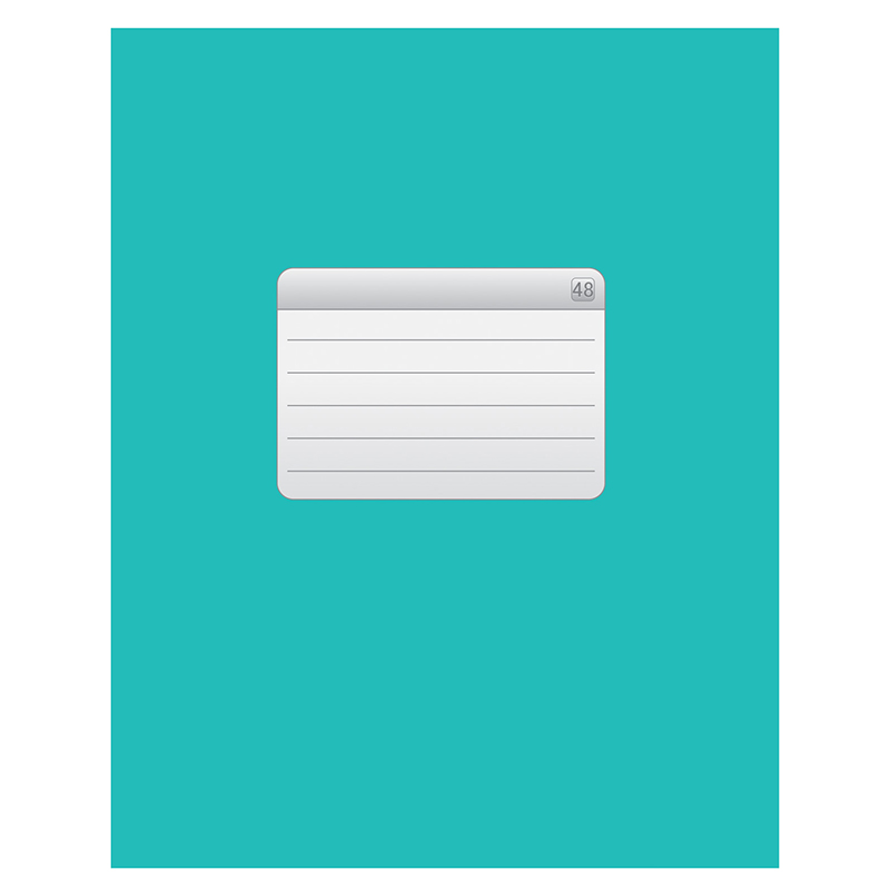 Тетрадь  А5  48л. кл. скоба "Хатбер Тетрадь Бирюза", поля