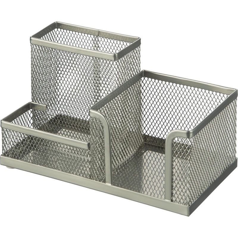 Органайзер (настол.) пуст. на 3 отдел. Attache, метал. сетка, серебро