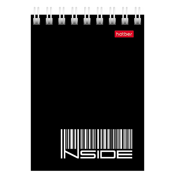 Блокнот  А7 040 л. , спираль "Hatber"INSIDE, 5 дизайнов