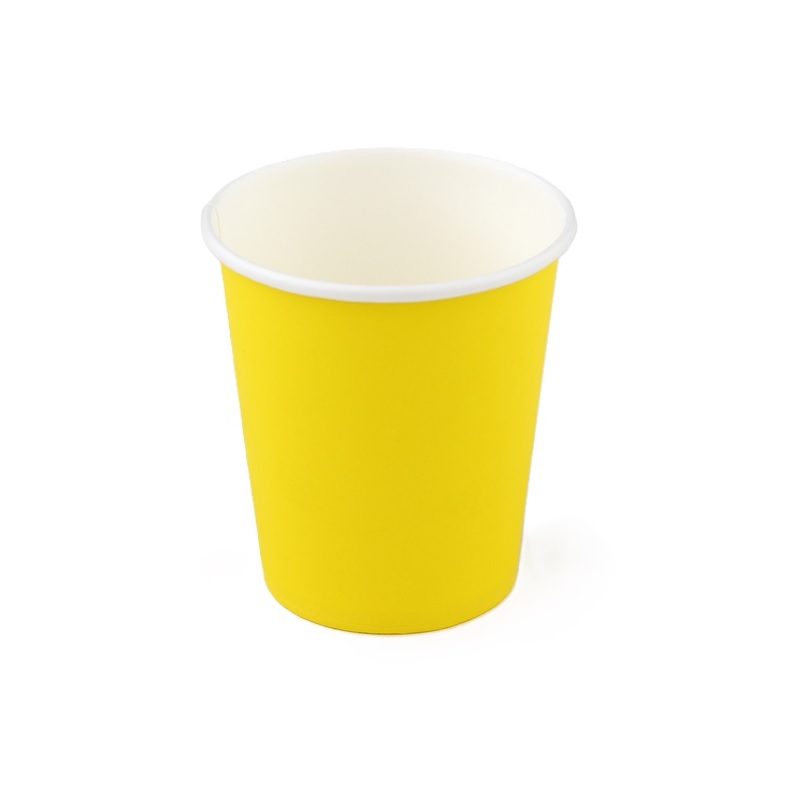 Стакан бумажный (0,25) (50шт.) ЖЕЛТЫЙ/20