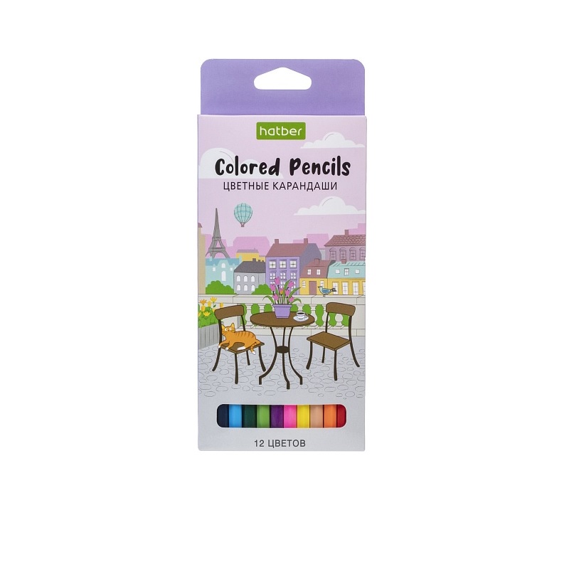 Карандаши 12 цв."Хатбер"Прогулка",карт.уп.