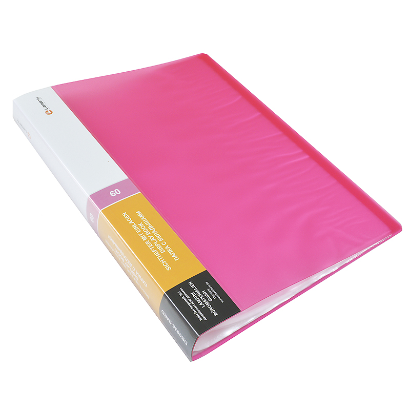 Папка с мультиф. 60 л. Lamark, пластик 600мкм, Неон малиновая