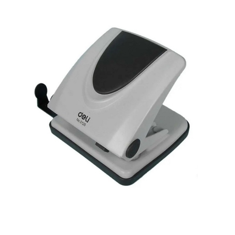 Дырокол на  20л. Deli, на 2 отв, металл., черный