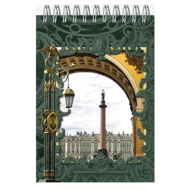 Блокнот  А6 060 л. , спираль, Полином "Виды Питера"