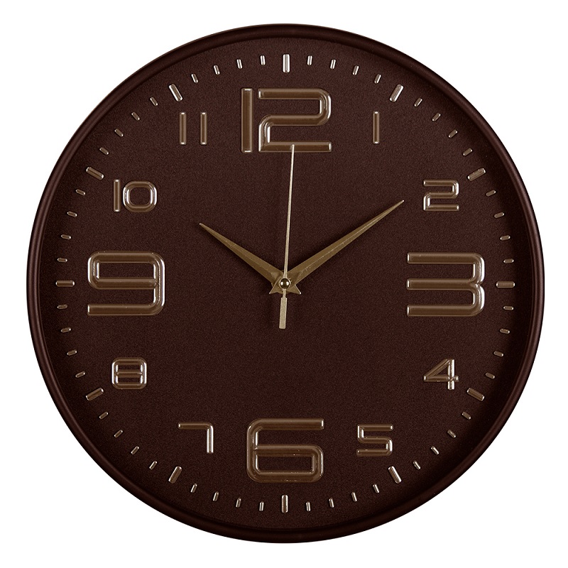 Часы настенные круг "Рубин. Классика" 30см., коричневый 