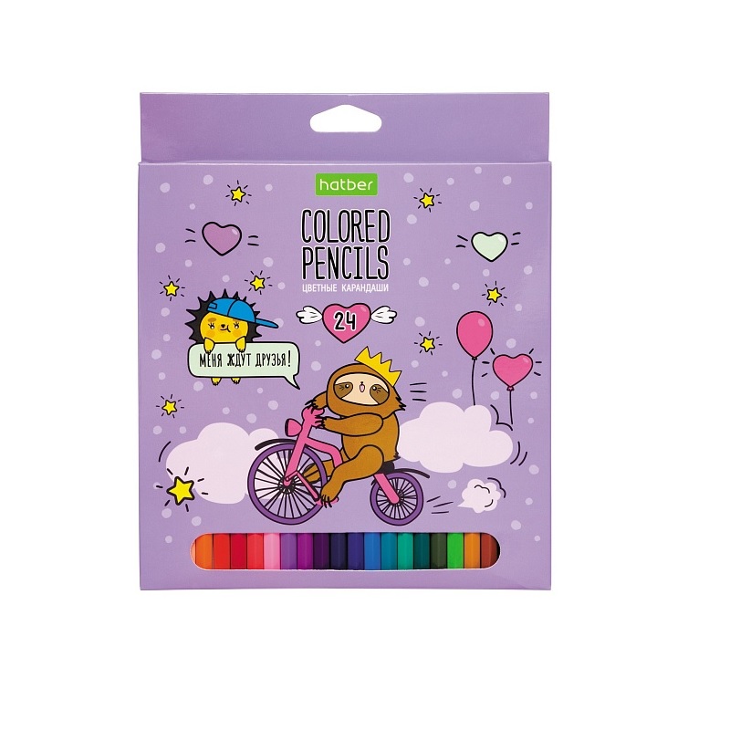 Карандаши 24 цв."Хатбер" Мечтатели",карт.уп.
