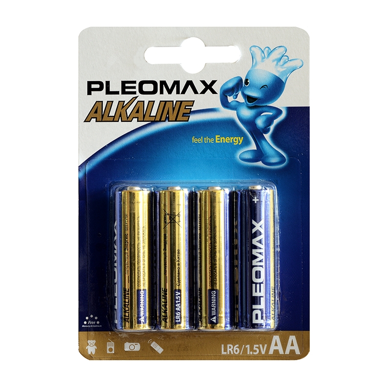 Эл.пит. АА/(alkaline) Pleomax, блистер 4 шт./40/400