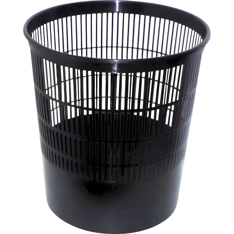 Корзина д/бумаг 18л. сет. СТАММ круглая, черн.