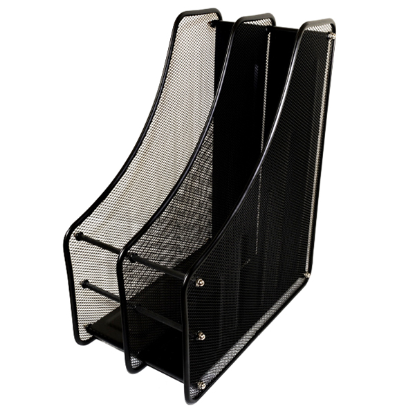 Лоток верт. сборный 2 сек. метал. сетк., черн.