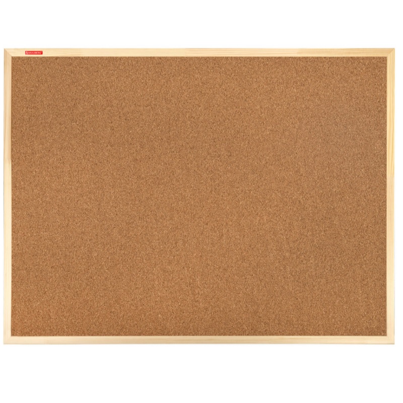 Доска пробковая   90х 120 см., деревян. рама, Brauberg Wood