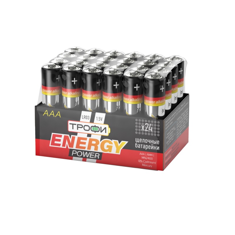 Эл.пит. ААА/(alkaline) Трофи Energy Power, bulk 24 шт.