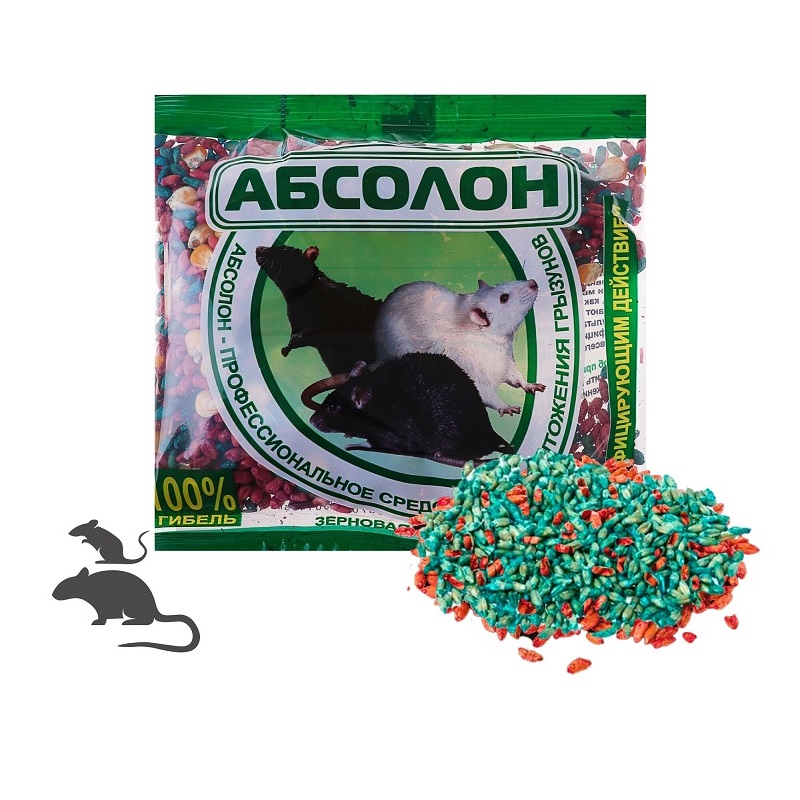 Средство от грызунов "Абсолон" 100гр. крысы, мыши