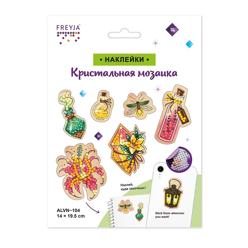Мозайка Кристальная алмазная "Фрея" Волшебство наклейка 14х19,5см