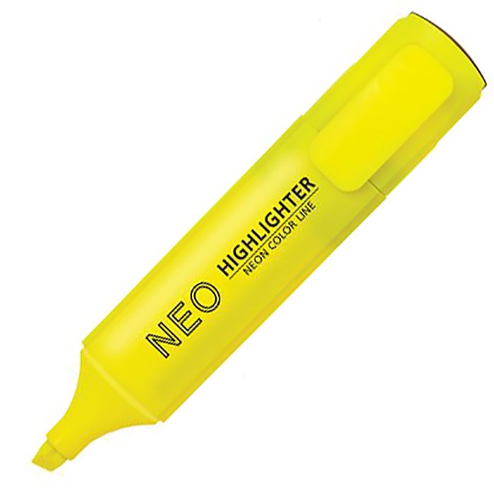 Текст.-маркер Hatber NEO,желтый./12