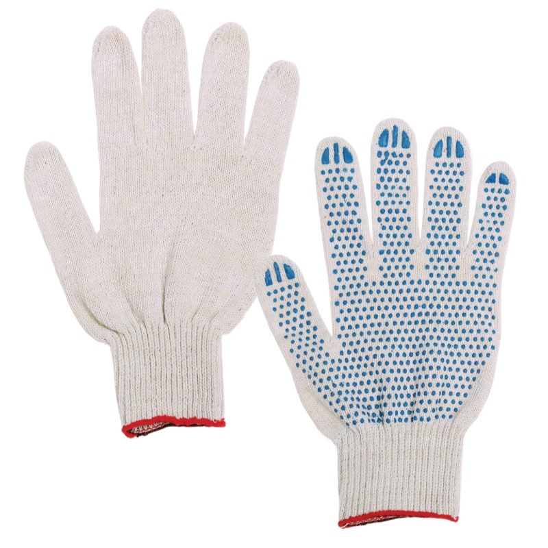 Перчатки рабочие Лайма х/б с ПВХ точка, 7,5класс, 46-48г, (одна пара)/300