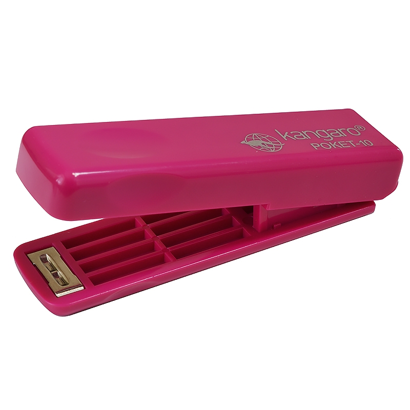 Степлер №10 на 10л. POKET, фуксия.