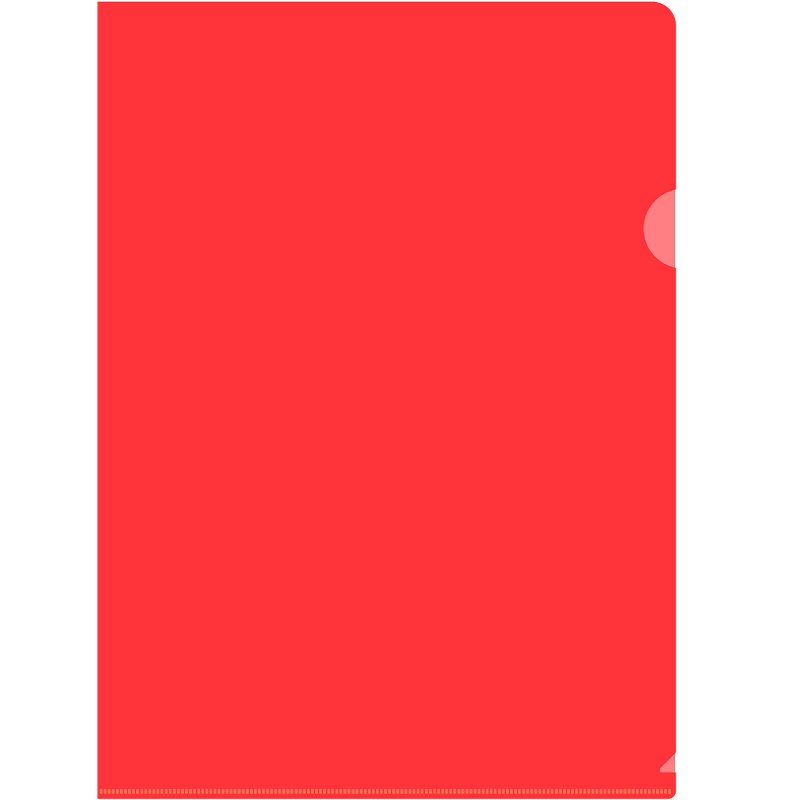 Папка-уголок   (без над) /Е310/3001/ 180мкр., красн.прозр./20/440