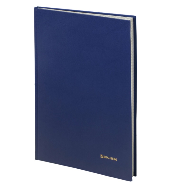 Книга учета 144л. клет., книжн., тверд. обл., Brauberg А4, 200*290мм, син./10