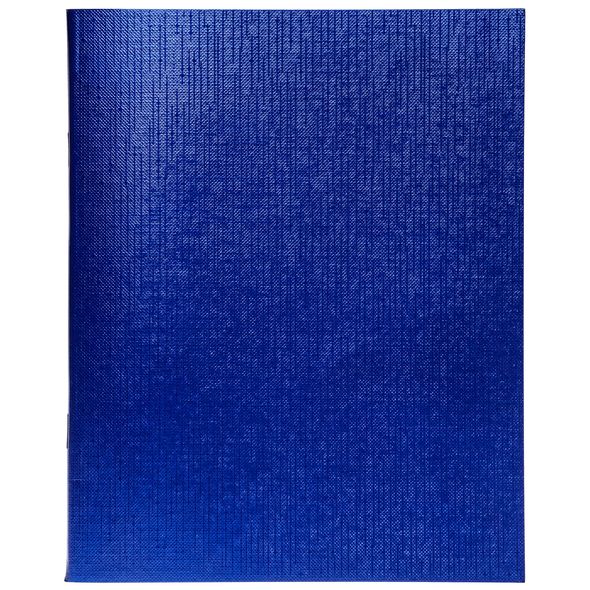 Тетрадь  А5  48л. кл. скоба "Хатбер"бумвинил, Metallic синяя