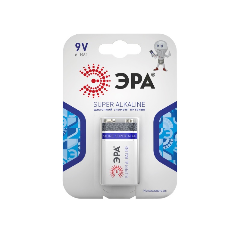 Эл.пит. 6LR61-1BL/(alkaline) ЭРА Super  1 шт.
