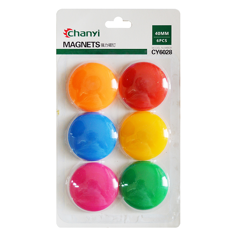 Магнит  06 шт. 40мм, цв.