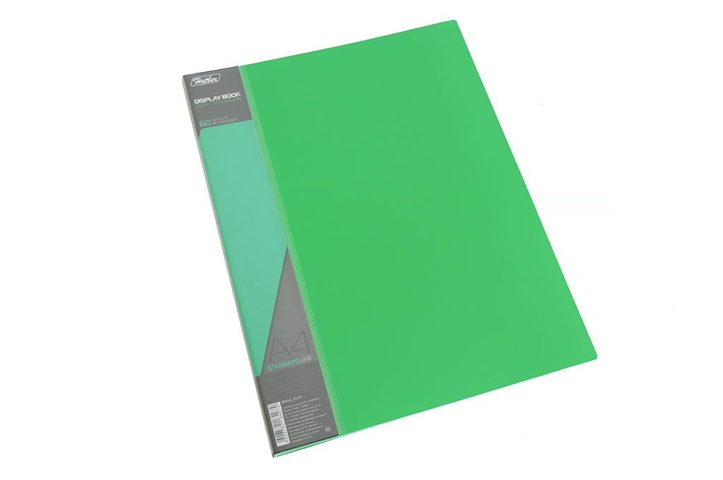 Папка с мультиф. 60 л. Hatber Standard, 21мм,зеленая