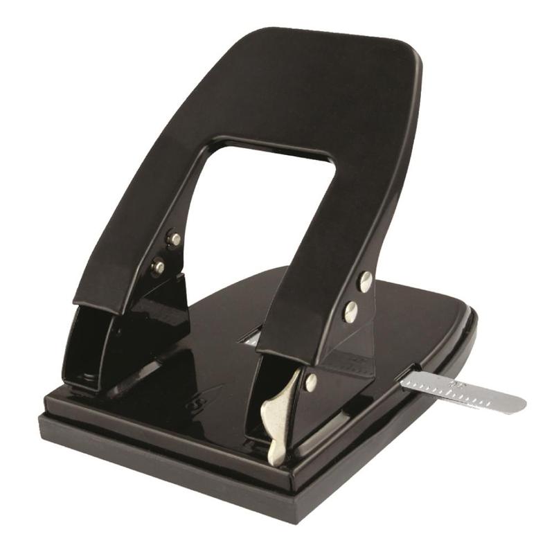 Дырокол на  30л. Attache Economy, метал.,черный, с линейкой /