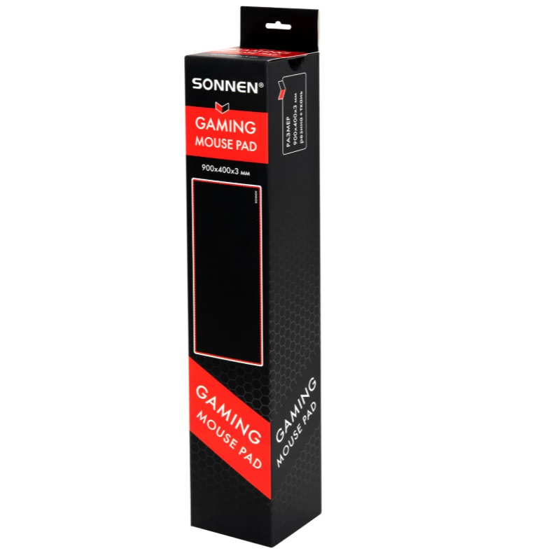 Коврик д/мышки и клавиатуры Sonnen Black Titan 900x400x3мм, черный