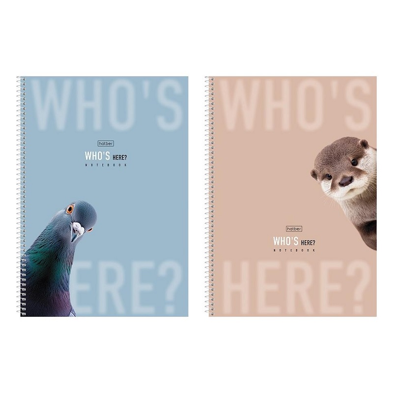 Тетрадь  А4  96л. кл. спир.перф. "Хатбер" Кто здесь?,мат.ламин. 2 дизайна