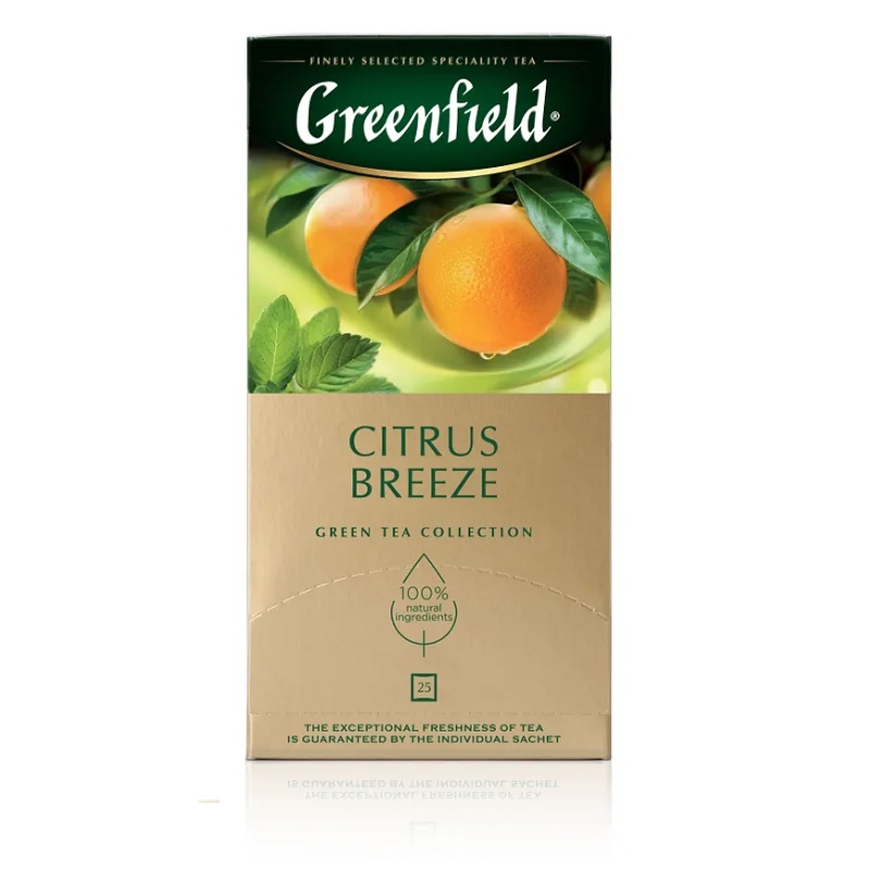 Чай  25 пак. Гринфилд Цитрус Бриз 1,5г, зеленый /10