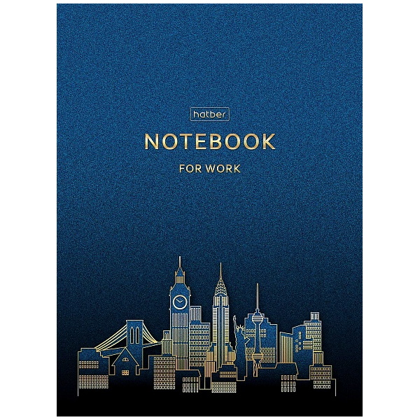 Бизнес-блокнот  А6 080л. тв.пер. "Ночной город", 3D фольга