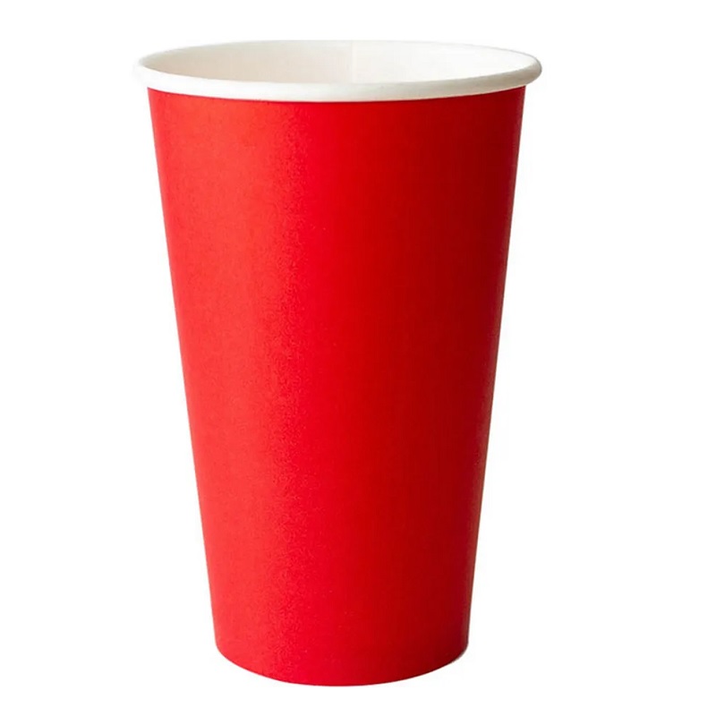 Стакан бумажный (0,4) (50шт.)  КРАСНЫЙ/20