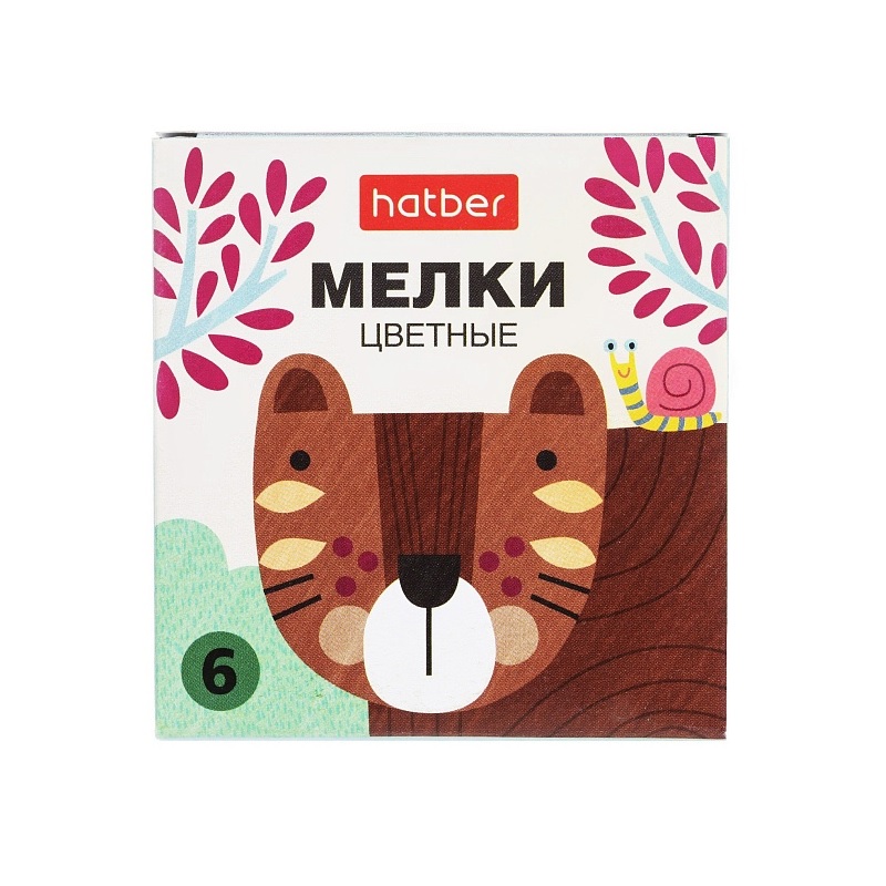 Мел цвет.  (упак.- 6 шт) "Хатбер"Нарисуй-ка"