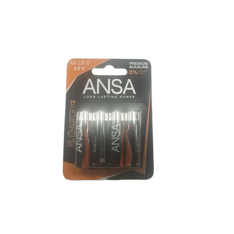 Эл.пит. АА/(alkaline) ANSA, 1,5 V, блистер 4 шт./48