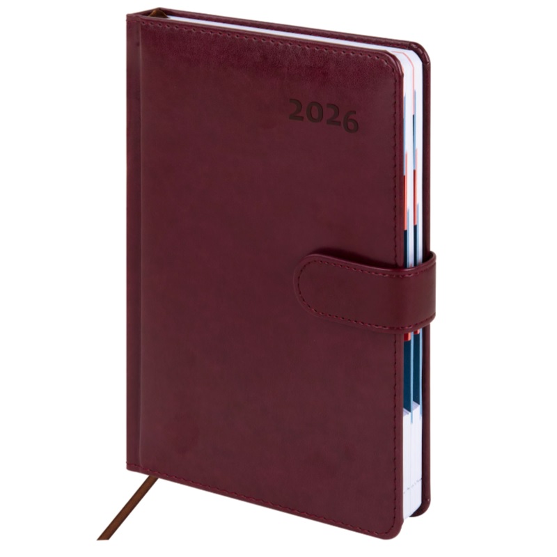 2026/Ежедневник А5 GALANT Ritter, 148*218, под кожу, бордовый
