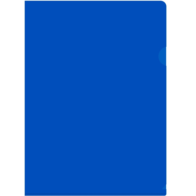 Папка-уголок   (без над) /Е310N/ 180мкр., син. непрозр./20/440