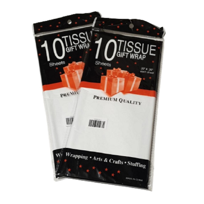 Бумага упаковочная тишью металлик 50*66см, упак.10л, серебро/40