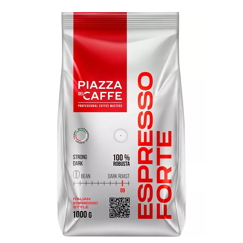 Кофе зерно натур 1000гр, Peazza Del Caffe Espresso Forte, натур./6