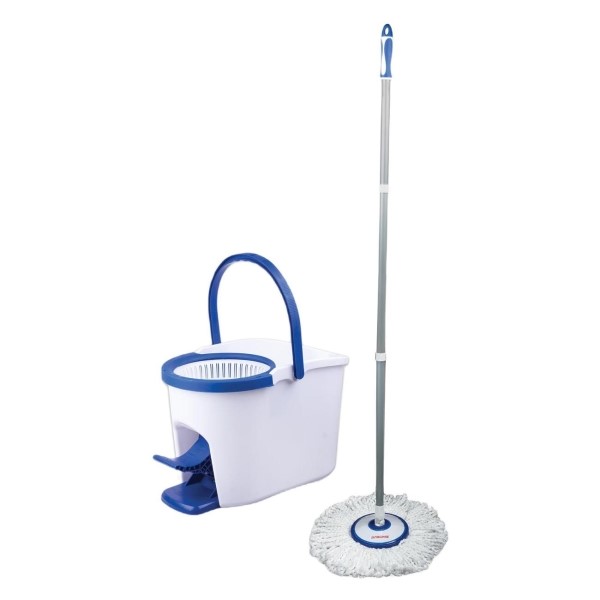 Набор для уборки LAIMA: ведро 11л/5л с отжим.и педаль, швабра с кругл.насадкой 