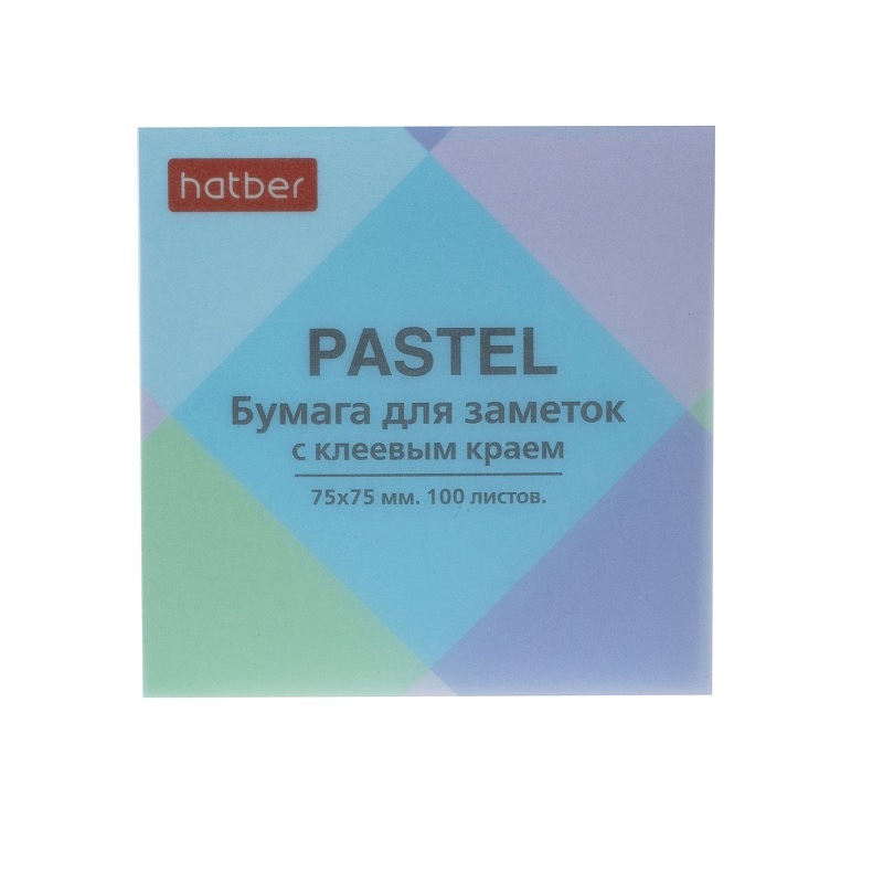 Блок с кл.сл. 75х75  Hatber 100л., паст. голубой