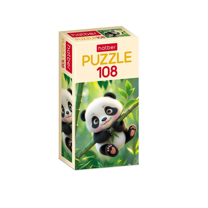 Пазлы-игра 108 эл., А4, Милая панда (210х300мм)