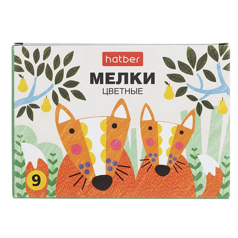 Мел цвет.  (упак.- 9 шт) "Хатбер"Нарисуй-ка"