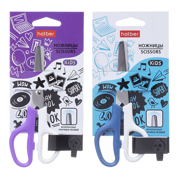 Ножницы 140мм./45мм "Hatber" Школа/12
