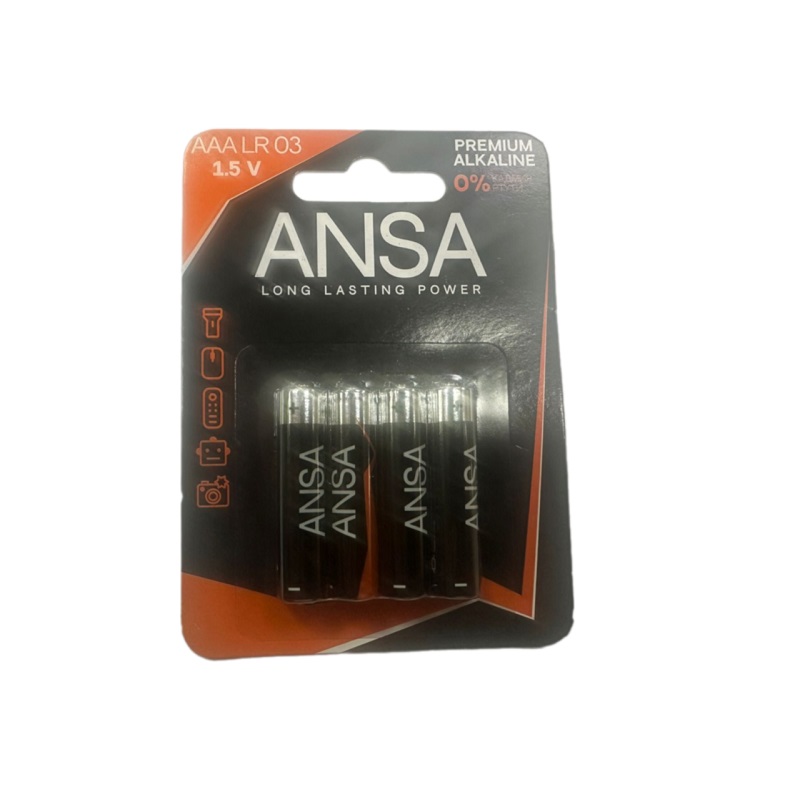 Эл.пит. ААА/(alkaline) ANSA, 1.5 V, блистер 4 шт./12/120