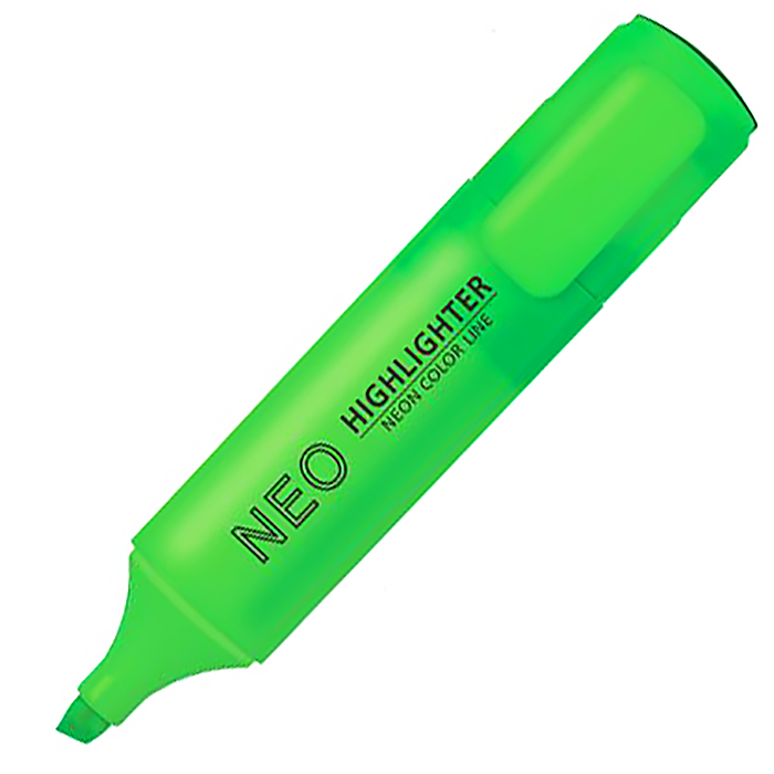 Текст.-маркер Hatber NEO,зеленый/12