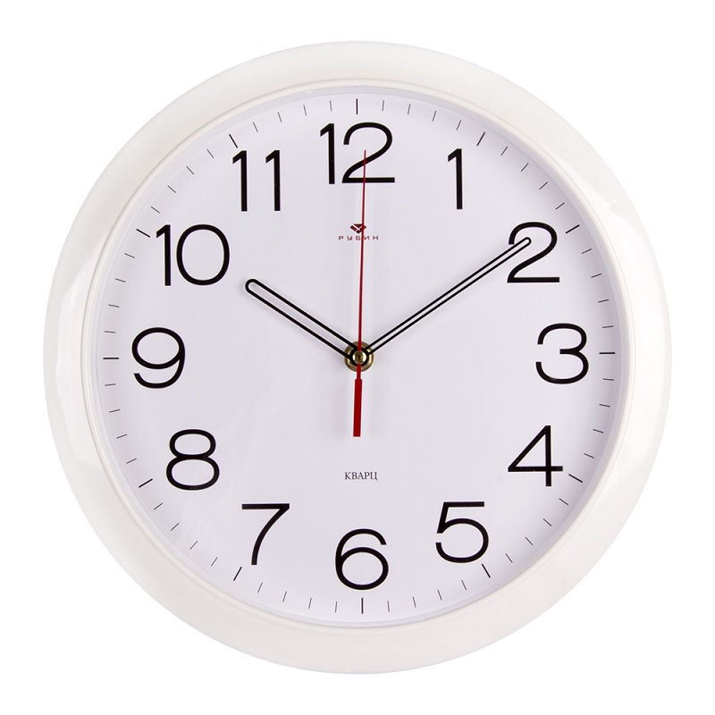Часы настенные круг "Рубин. Классика" 29см., белый 