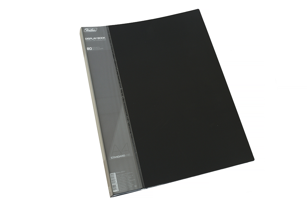 Папка с мультиф. 80 л. Hatber Standard, 40мм,черная