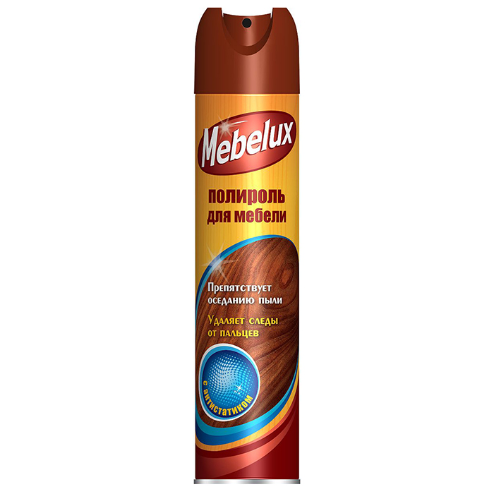 Полироль для мебели "Mebelux" д/любых поверхностей, с антистатиком, 300см3/12